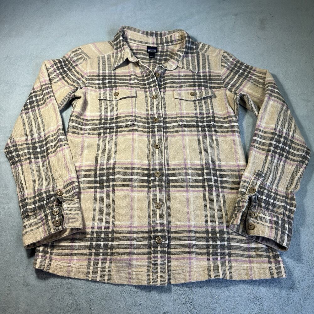 Patagonia Fjord Flannel Women 6 Medium Plaid Top Iron Workwear Lumberjack 53915